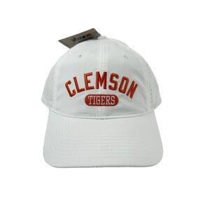 Clemson University Tigers Hat White Strapback Adjustable Mesh Football Sports